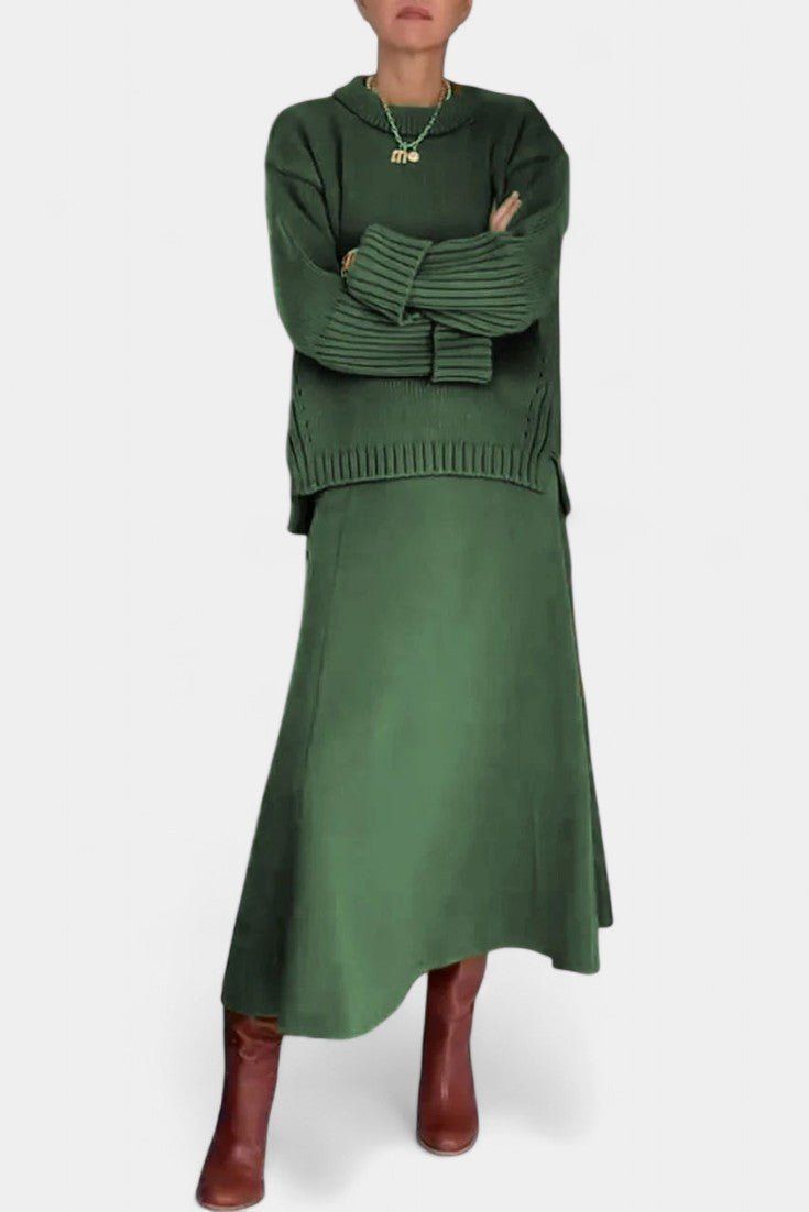 Patricia, Knitted Jumper & Maxi Skirt Set