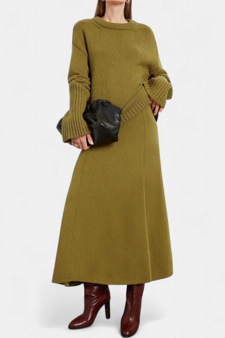 Patricia, Knitted Jumper & Maxi Skirt Set