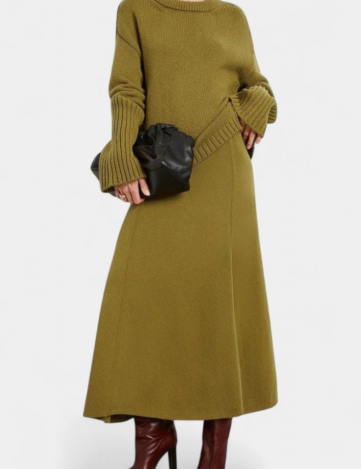 Patricia, Knitted Jumper & Maxi Skirt Set