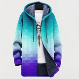 Arden Hexagonal Gradient Pattern Coat