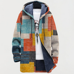 Blair Coat with Geometric Colour Blocks - view 2
