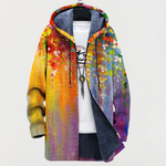 Parker Coat with Abstract Art