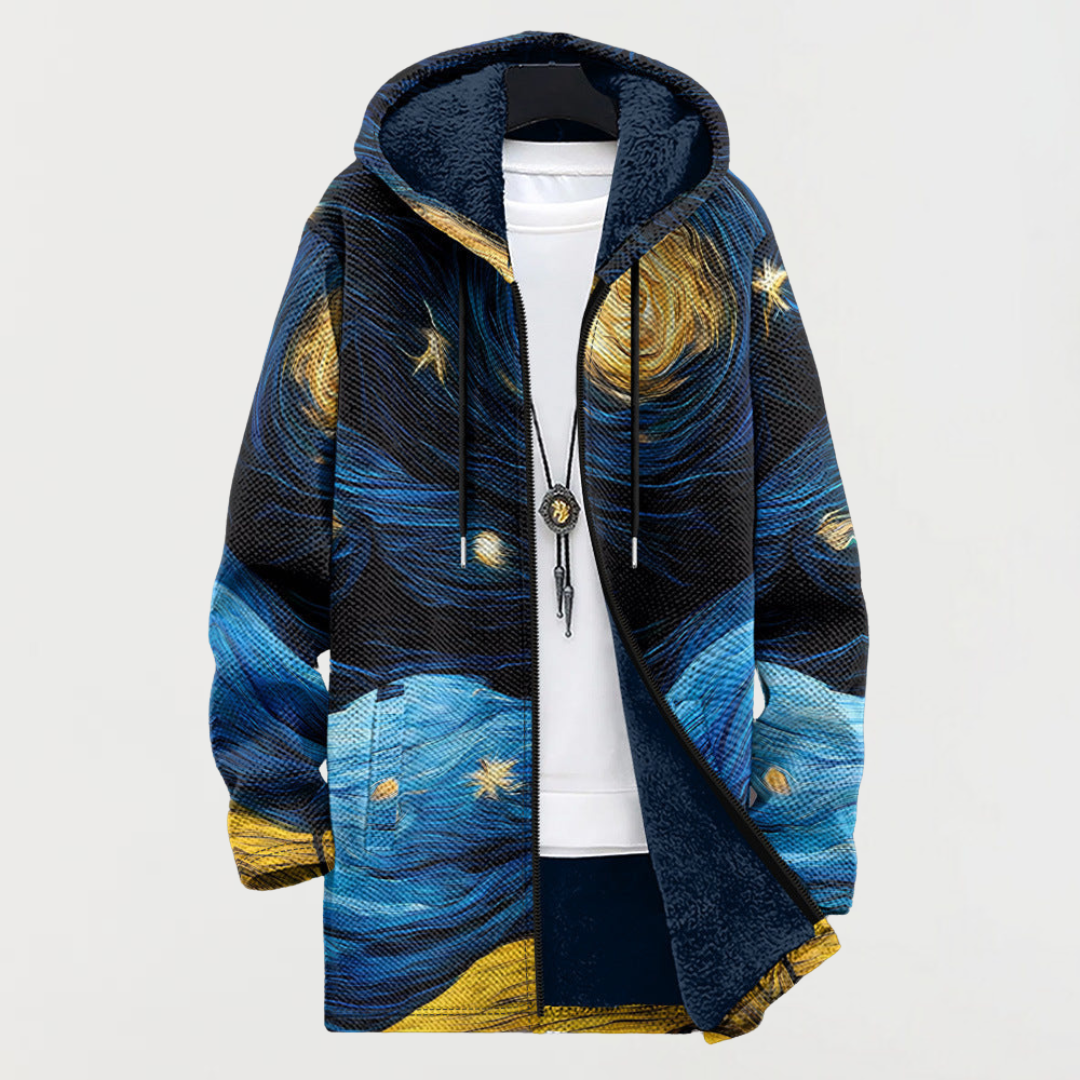 Harper Coat with Starry Sky Pattern