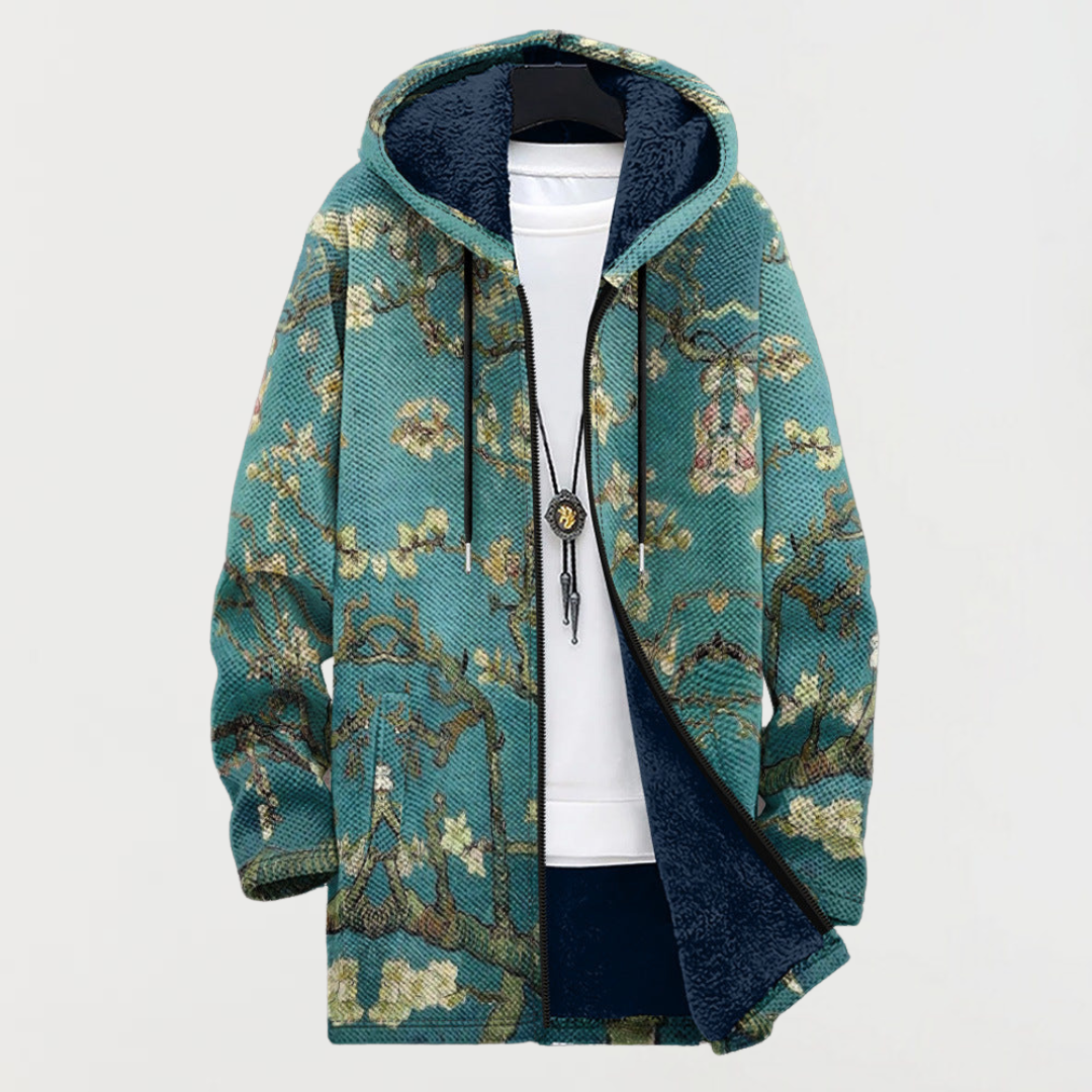 Robin Artistic Floral Design Coat
