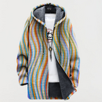 Frankie Coat with Wavy Stripes