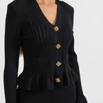 Prudence, Ribbed Peplum Top & Maxi Skirt Set
