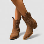 Darcy, Embroidered Western Ankle Boots