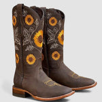 Savannah, Western Boots with Floral Embroidery