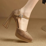 Constance Elegant Court Shoes with Ankle Strap