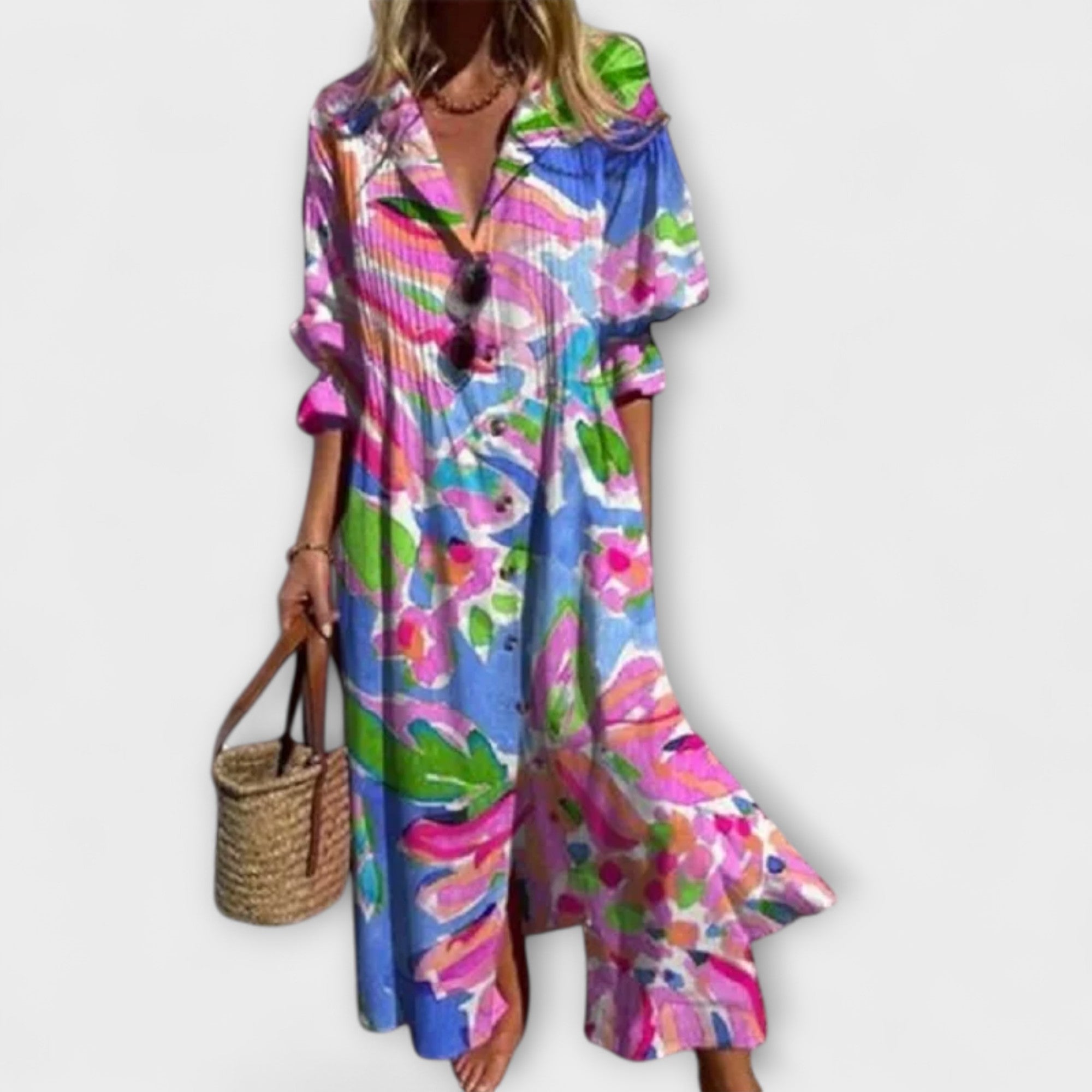Lila | Flattering Maxi Dress with Tummy Coverage