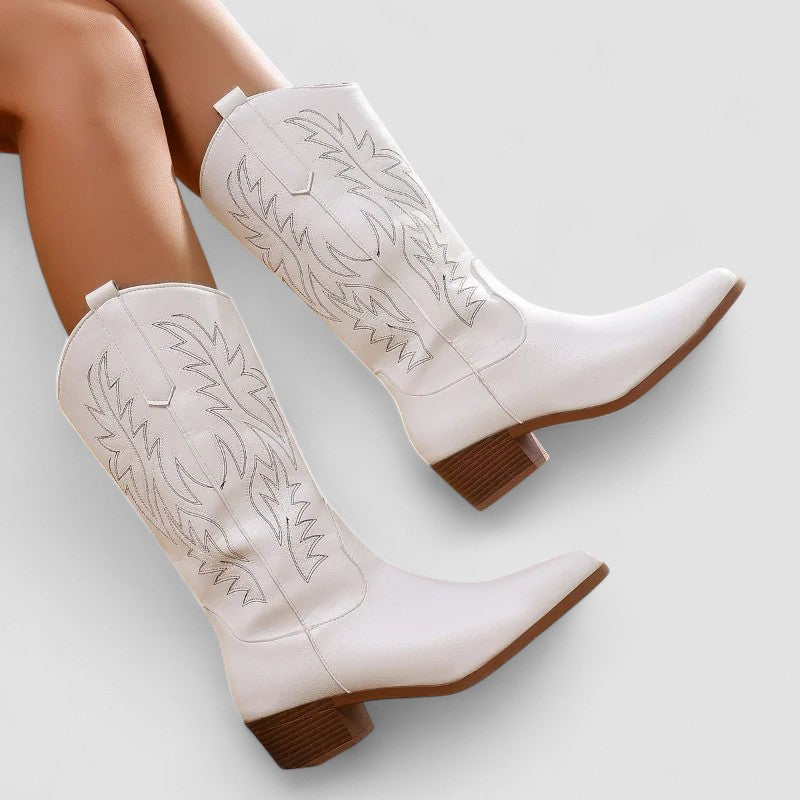 Sadie, Embroidered Western Boots
