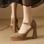 Constance Elegant Court Shoes with Ankle Strap