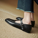 Selina Low-Heel T-Bar Shoes