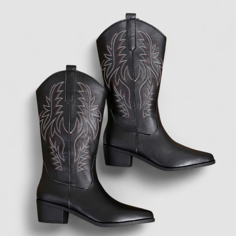 Sadie, Embroidered Western Boots