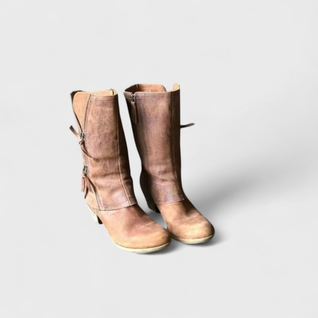 Annabel, Vintage Mid-Calf Ankle Boots