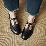 Selina Low-Heel T-Bar Shoes