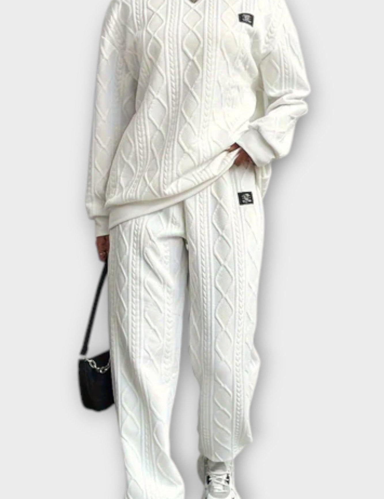 Skye, Cable-Knit Jumper & Trousers Set