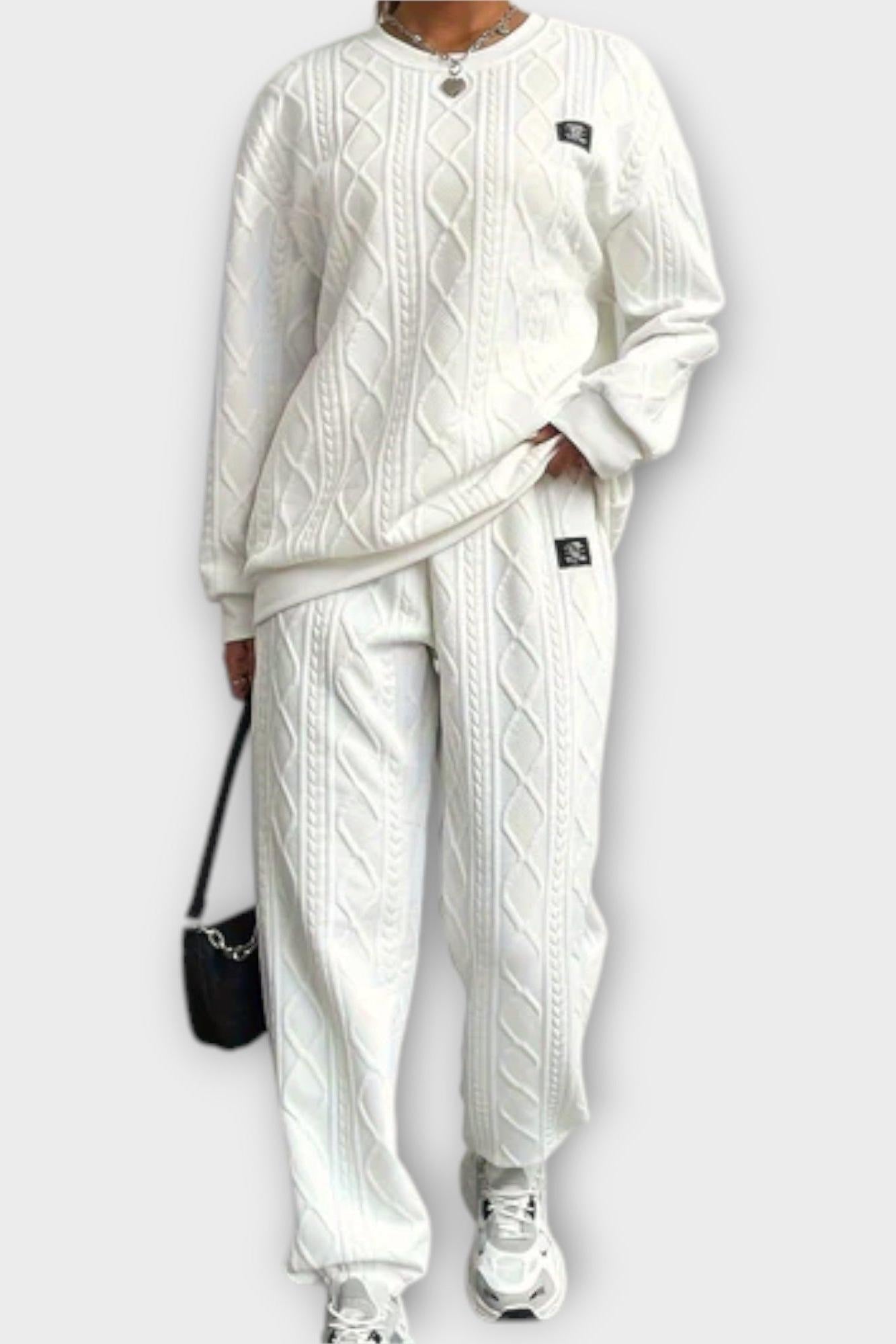 Skye, Cable-Knit Jumper & Trousers Set