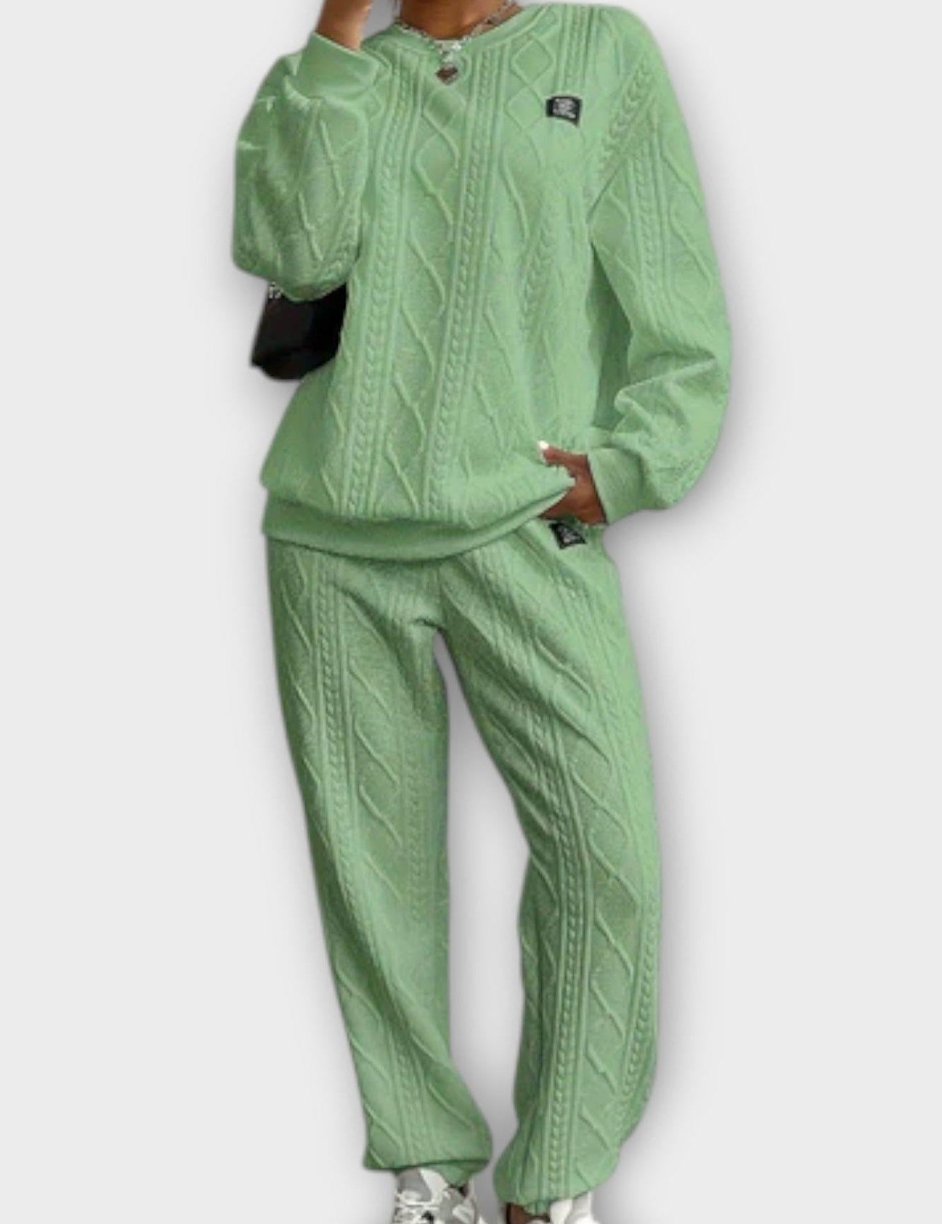Skye, Cable-Knit Jumper & Trousers Set