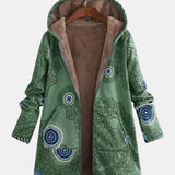Sage Sherpa Jacket with Tribal Pattern - view 2