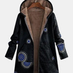 Sage Sherpa Jacket with Tribal Pattern