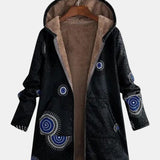Sage Sherpa Jacket with Tribal Pattern