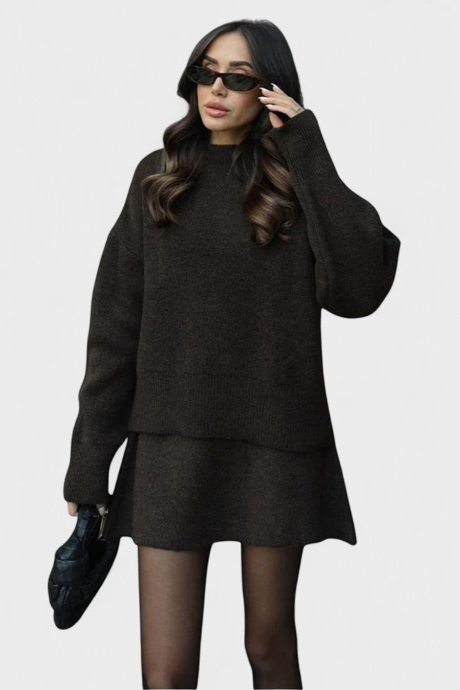 Susanna, Longline Knitted Jumper & Skirt Set