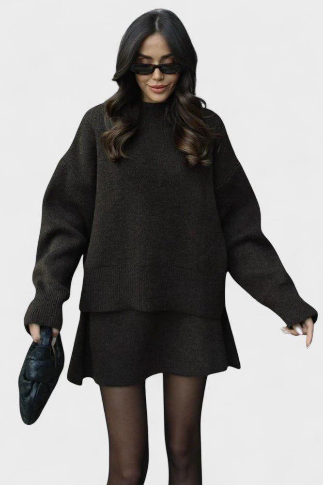 Susanna, Longline Knitted Jumper & Skirt Set