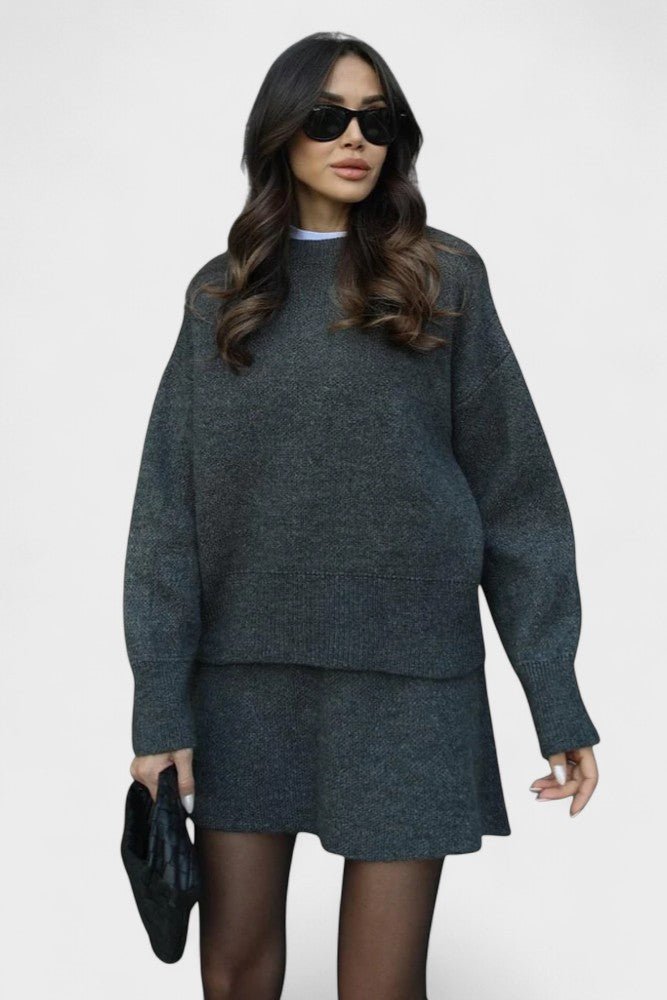 Susanna, Longline Knitted Jumper & Skirt Set