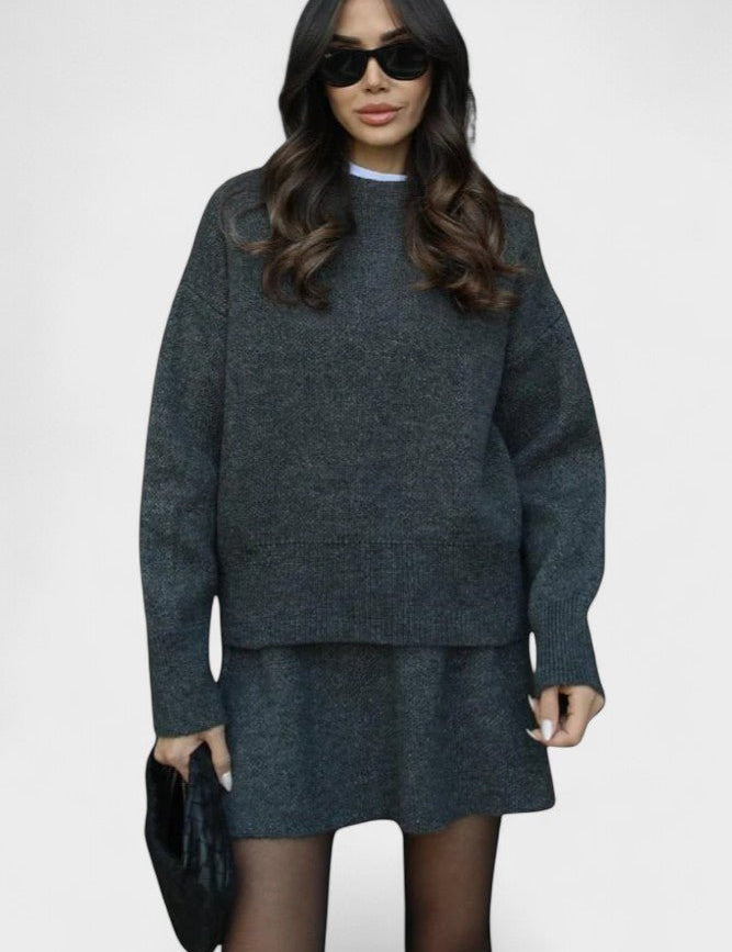 Susanna, Longline Knitted Jumper & Skirt Set