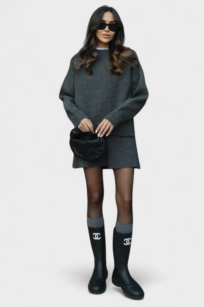 Susanna, Longline Knitted Jumper & Skirt Set