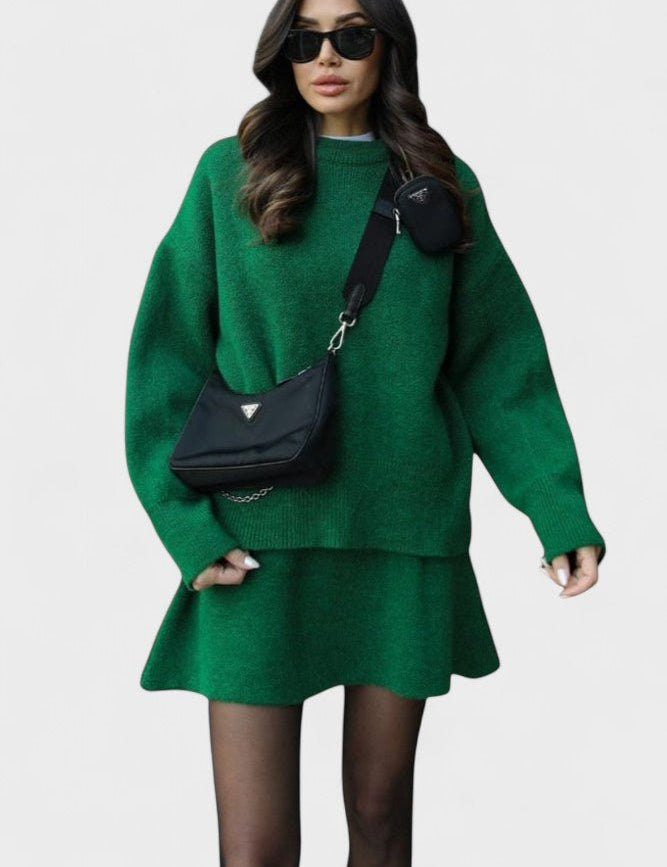 Susanna, Longline Knitted Jumper & Skirt Set