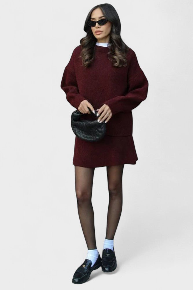 Susanna, Longline Knitted Jumper & Skirt Set
