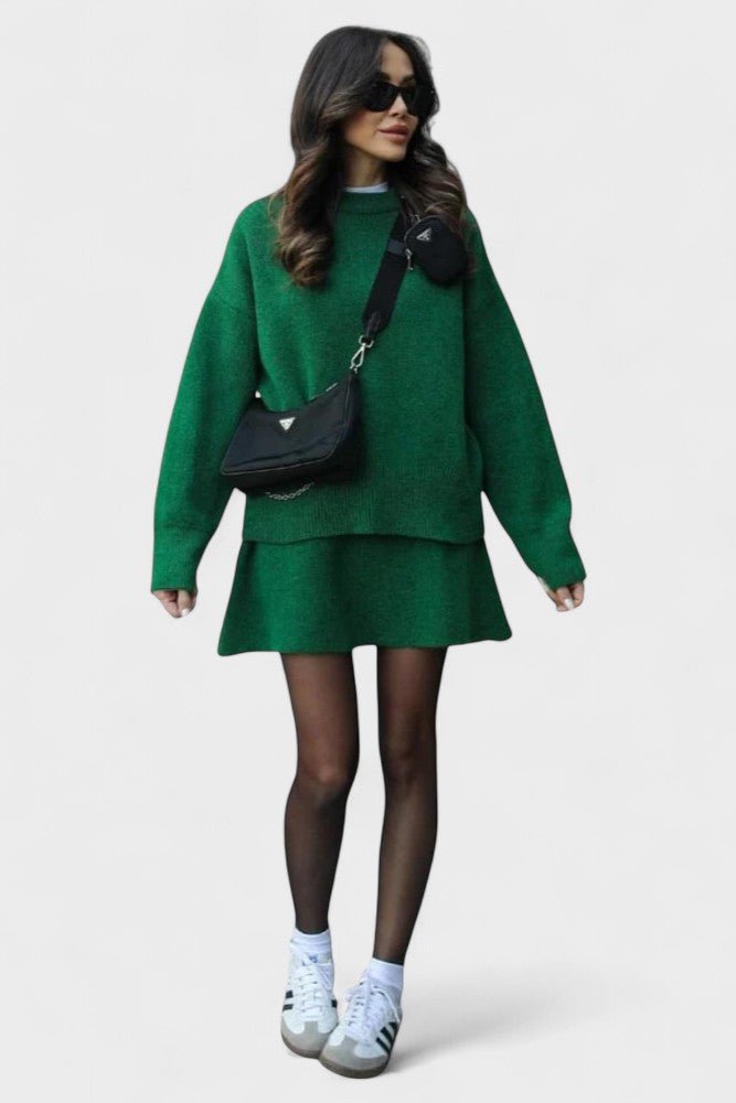Susanna, Longline Knitted Jumper & Skirt Set