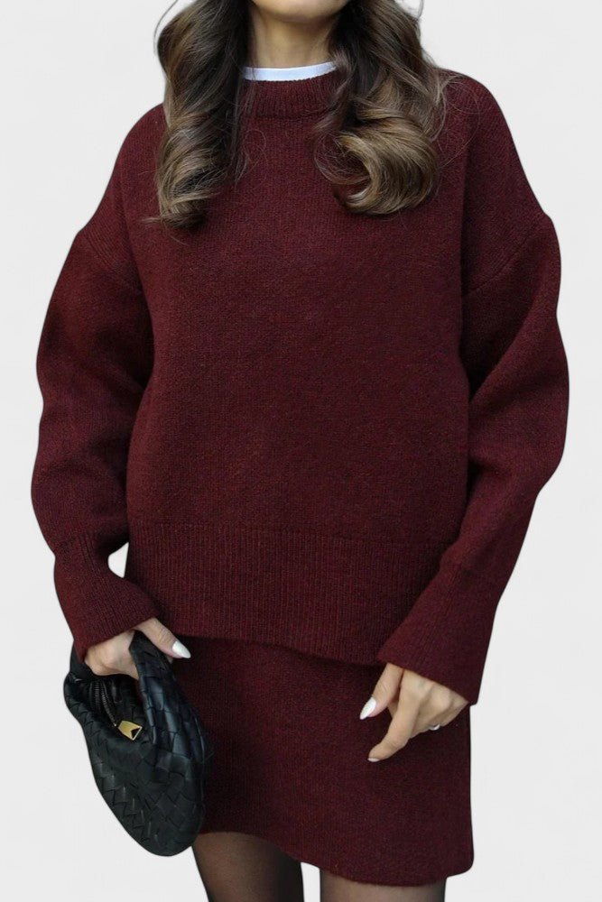 Susanna, Longline Knitted Jumper & Skirt Set