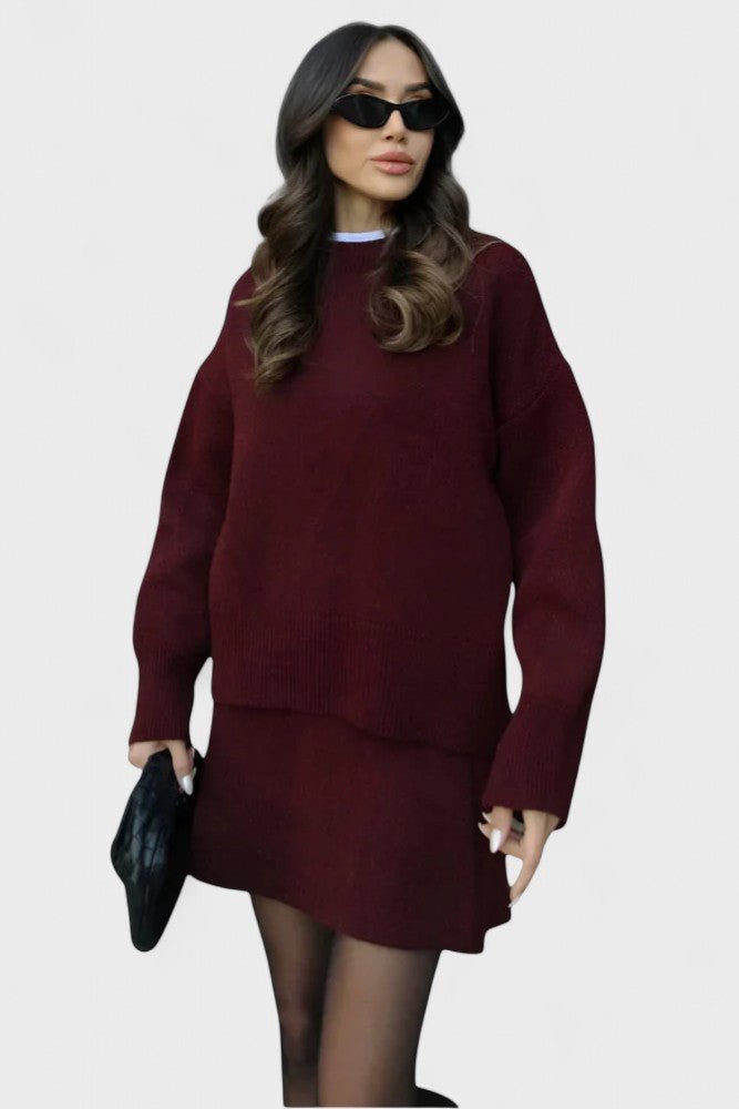 Susanna, Longline Knitted Jumper & Skirt Set