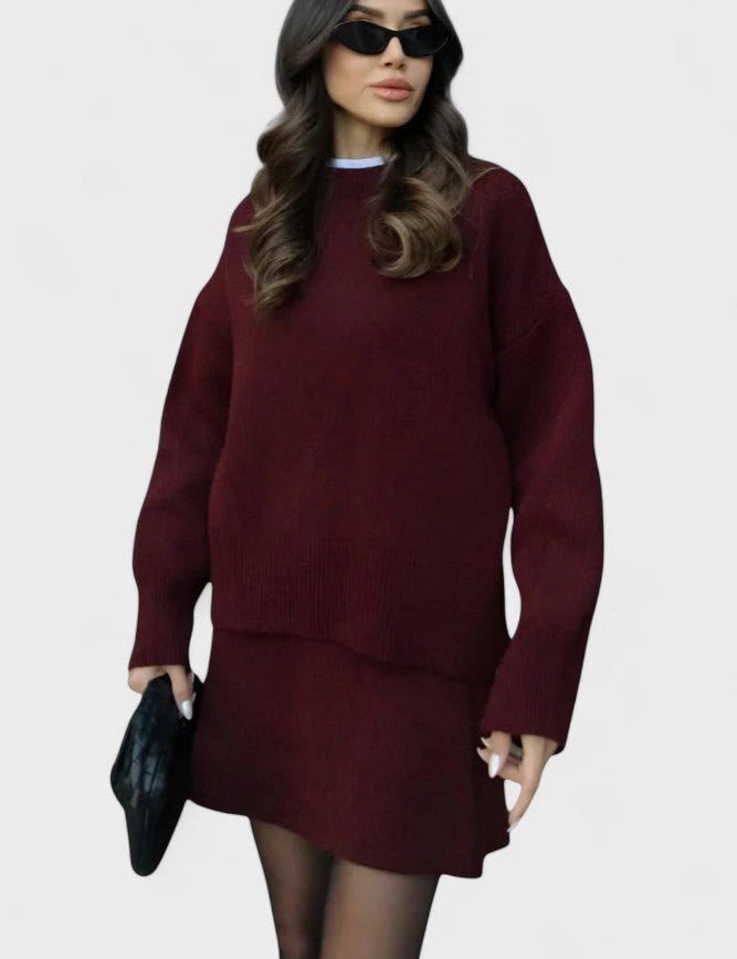 Susanna, Longline Knitted Jumper & Skirt Set