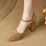 Constance Elegant Court Shoes with Ankle Strap