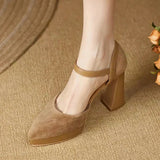 Constance Elegant Court Shoes with Ankle Strap
