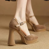 Constance Elegant Court Shoes with Ankle Strap
