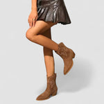 Darcy, Embroidered Western Ankle Boots