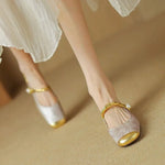 Myrtle Open-Heel Court Shoes