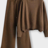 Shelley, Roll-Neck Knitted Jumper & Trousers Set