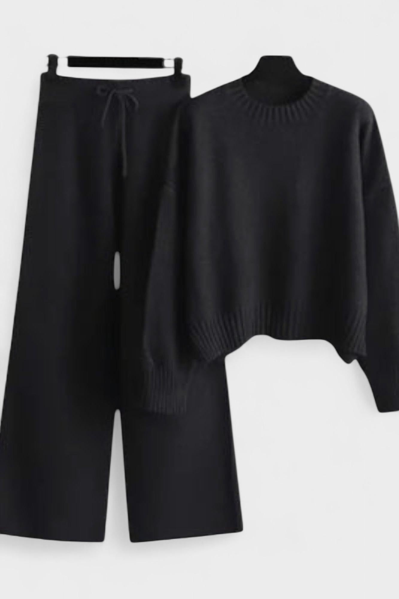 Shelley, Roll-Neck Knitted Jumper & Trousers Set