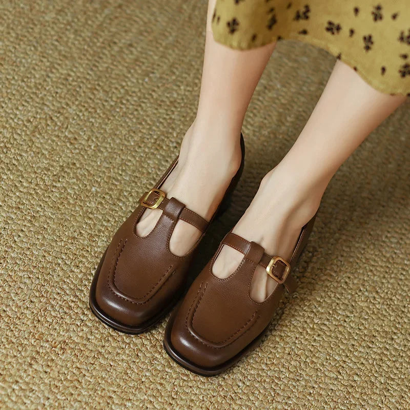 Emilia Vintage-Style T-Bar Shoes