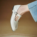 Selina Low-Heel T-Bar Shoes