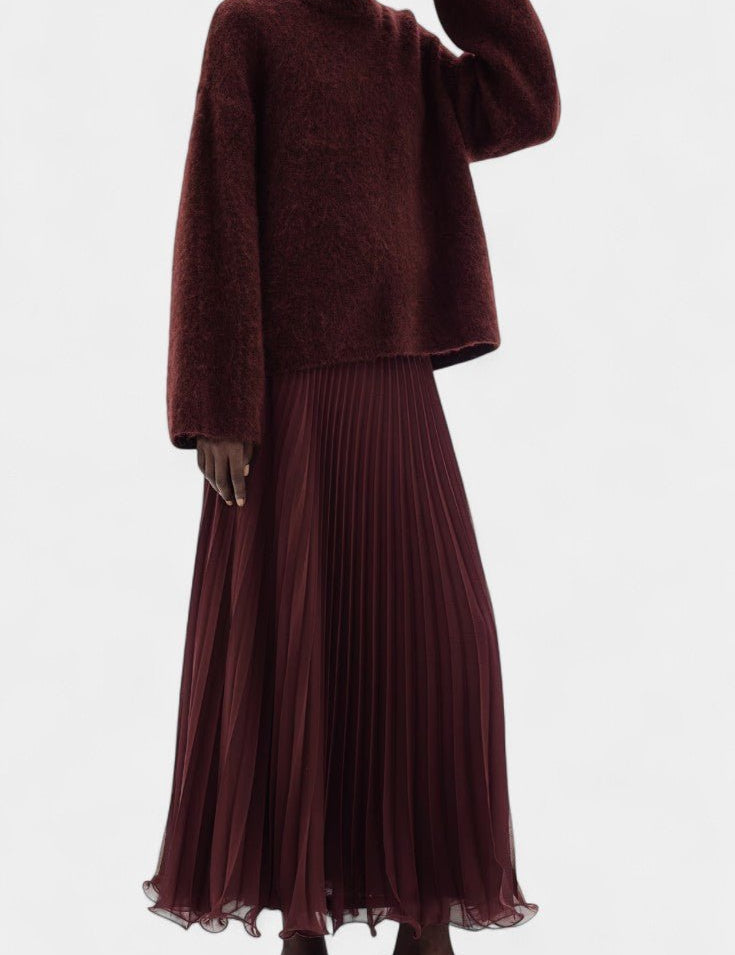 Celeste, Knitted Jumper & Pleated Skirt Set