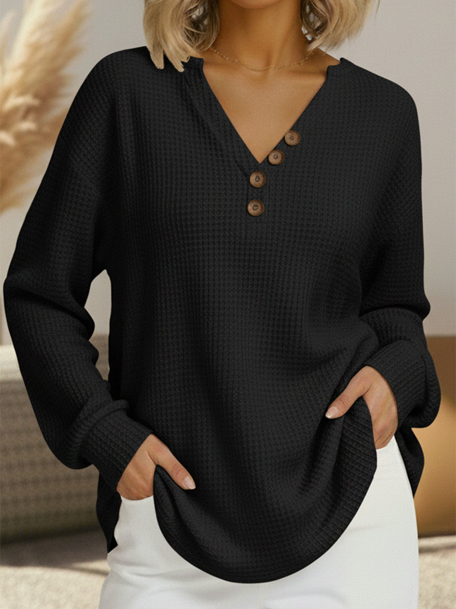 Wilma Simple Jumper with V-Neck - view 4