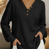 Wilma Simple Jumper with V-Neck - view 4