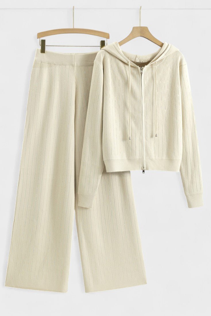 Sheena, Hooded Cardigan & Trousers Set